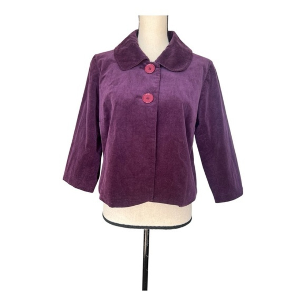 C Concept Chic Purple Corduroy Women's Blazer Size 8